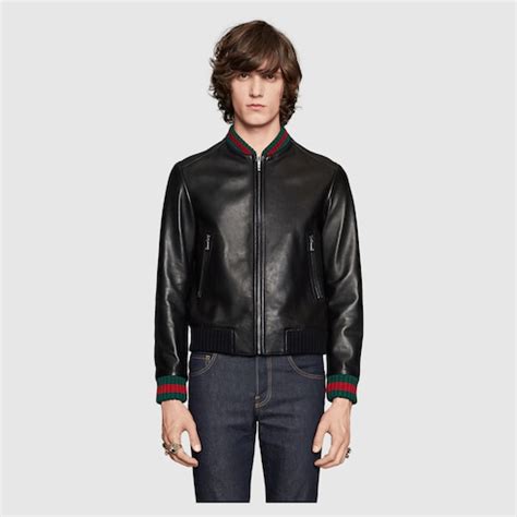 jaket gucci pria|gucci leather jackets.